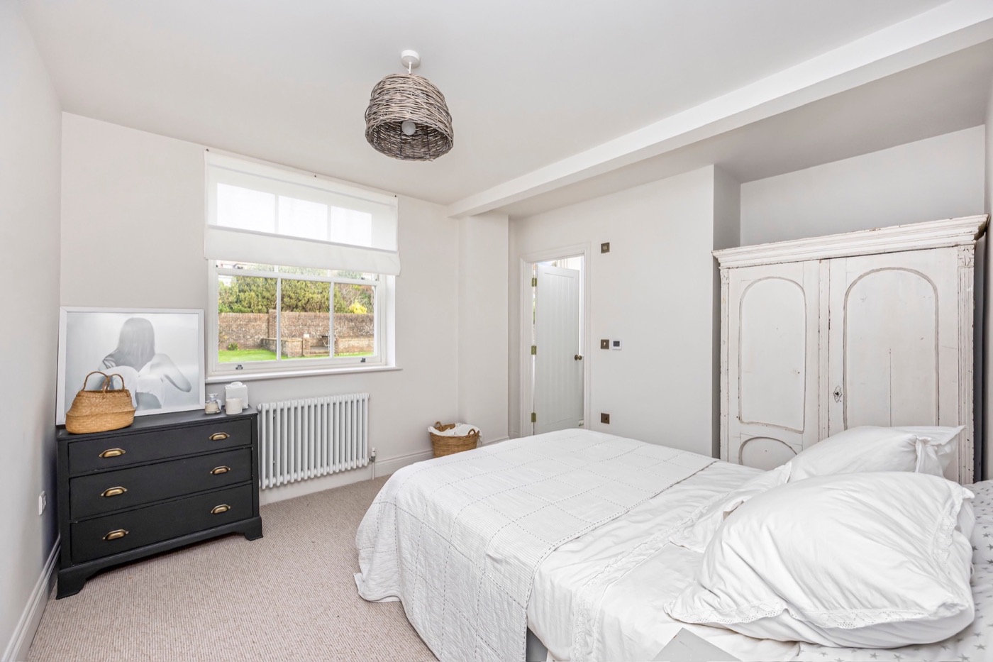 Guest bedroom overlooking the private garden